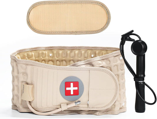 Decompression Back Belt, for Lower Back Pain Relief Lumbar Decompression Belt (Yellow), Men and Women Lumbar Traction Device (29-49 Inch Waists)